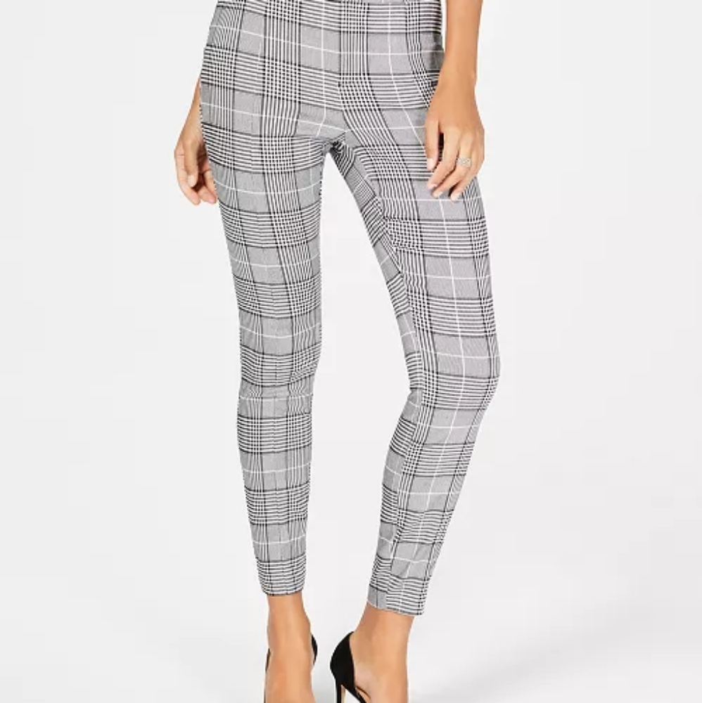 I.N.C. International Concepts | Black and White Plaid Pants | Size 6